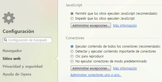 Opera Enable Plug-ins image